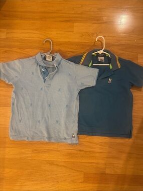 Psycho Bunny Kids Polo Shirts in Light Blue and Teal Blue